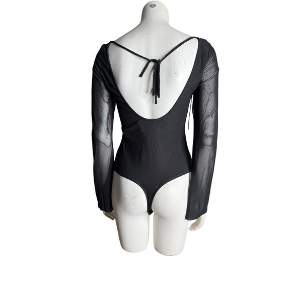 New Princess Polly Bodysuit US Size 6 Black Long Sleeve Lukea - Picture 2 of 7